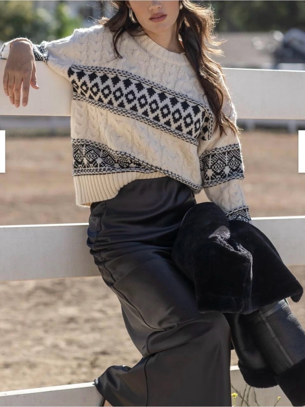 Super soft Line & Dot "Montana Faire Isle
Sweater", size small.